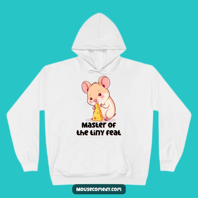 Funny Kawaii Mouse Cheese Balance Hoodie: Cozy & Hilarious Winter Wear