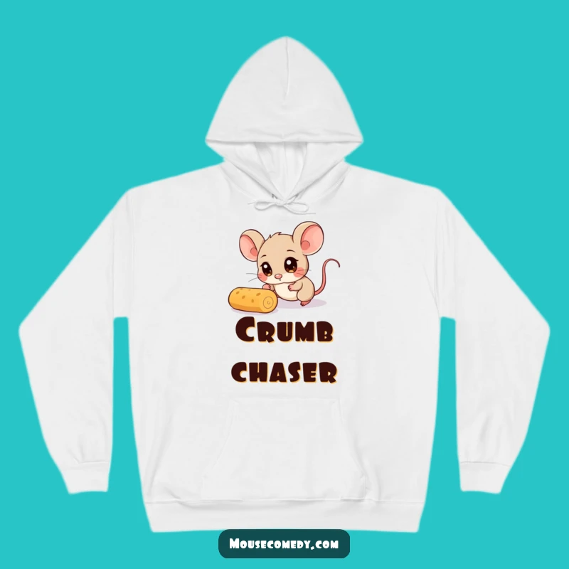 Funny Mouse Hoodie: Cozy Wide-Eyed Crumb Chase, Ultimate Funny Gift