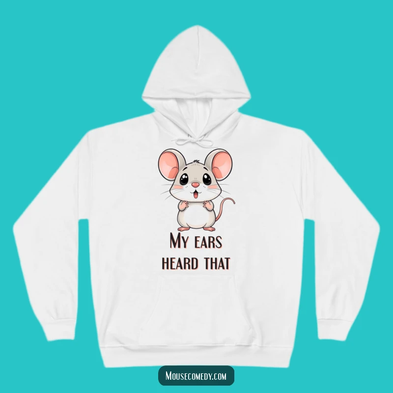 Funny Surprised Mouse Hoodie, Cozy and Hilarious Gift for a Startled Soul