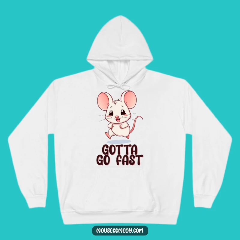 Funny Kawaii Mouse Hoodie: Cozy & Cute Big Ears Scampering - Warm Funny Gift!