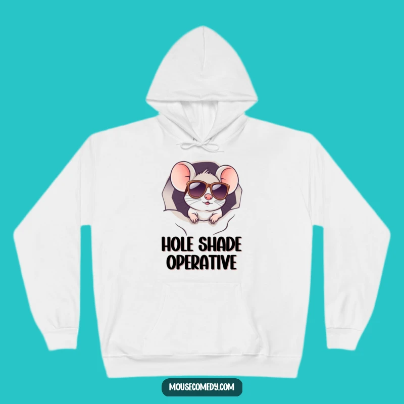 Funny Kawaii Mouse Sunglasses Hoodie: Stay Cozy & Mysterious Funny Gift!