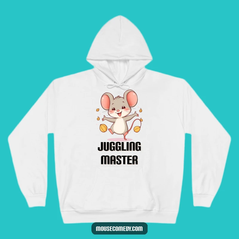 Funny Happy Mouse Hoodie: Cozy Glee with Seed Juggling, Ultimate Funny Gift