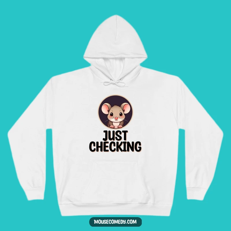 Funny Curious Mouse Hoodie - Cozy Peek-a-Boo, Humorous Warm Gift