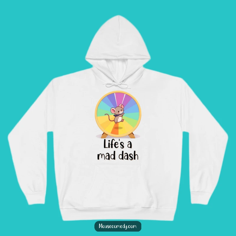 Cozy Funny Mouse Hamster Wheel Hoodie: Warm Comfort for Active Lifestyles, Gift
