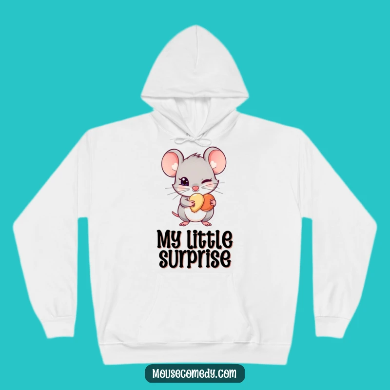 Funny Mischievous Mouse Hoodie - Cozy Secret Treat Hider, Warm Funny Gift