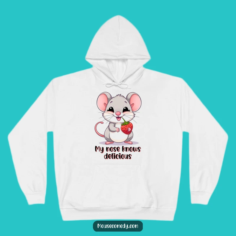Cozy Funny Giggling Mouse Berry Hoodie: Warm & Whimsical Comfort Gift
