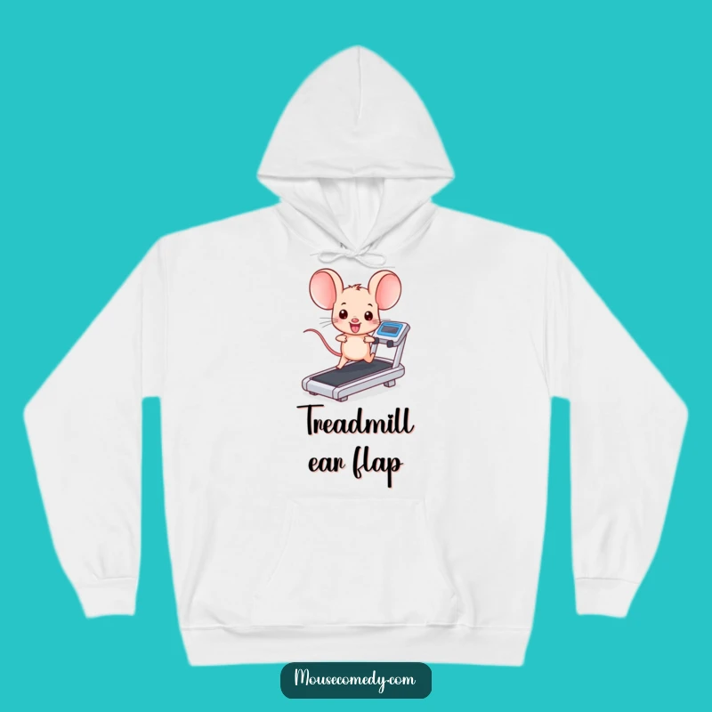 Funny Kawaii Mouse Treadmill Hoodie: Warm Up with Whimsy Funny Gift!