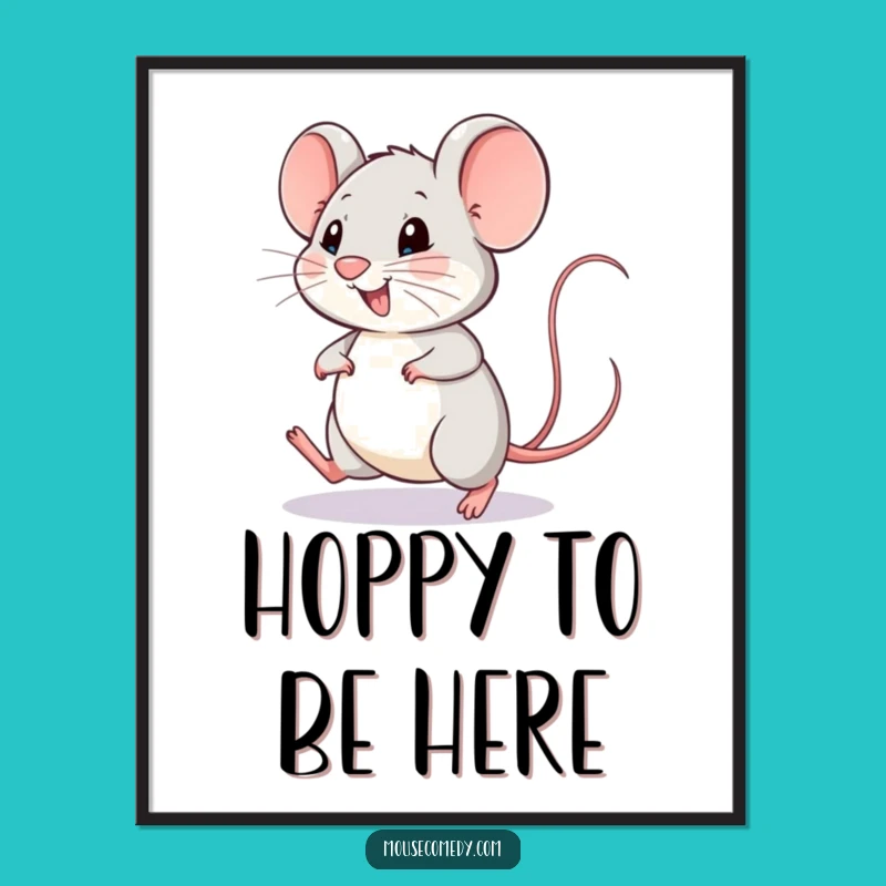 Funny Free Printable Wall Art: Happy Hops, Wagging Tail, Downloadable Cheerful Decor!