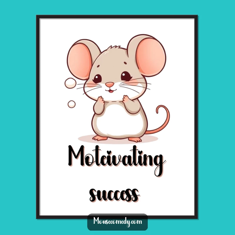 Free Printable Kawaii Mouse Art: Dust Mote Play, Downloadable Whimsical Decor