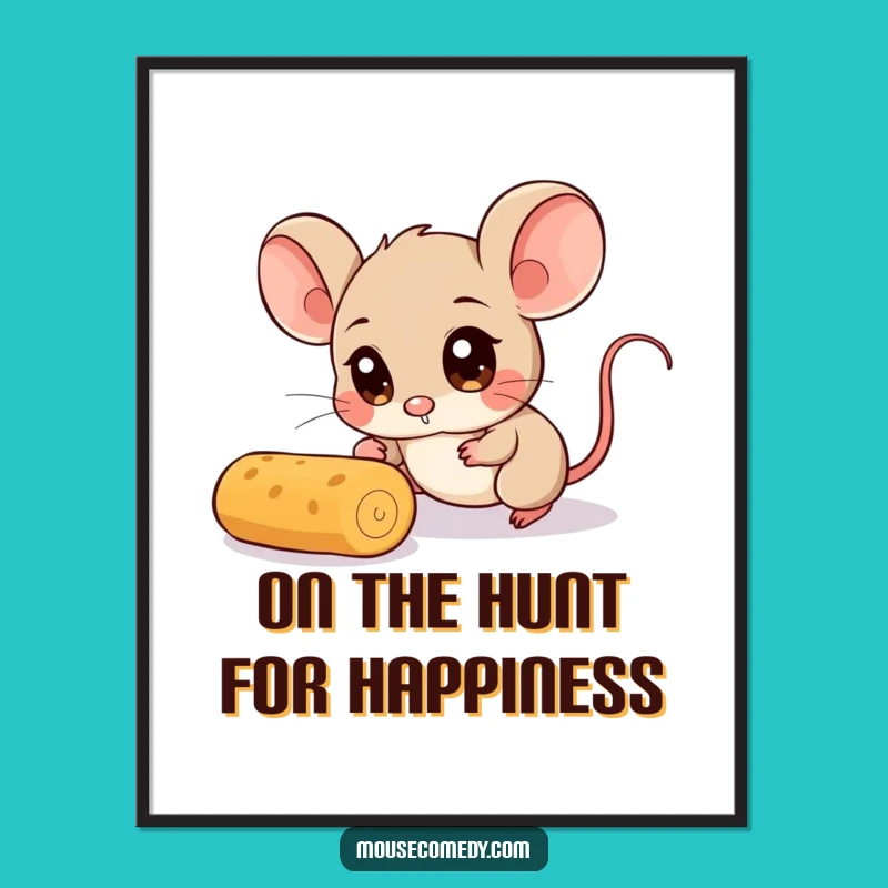 Funny Free Printable Wall Art: Mouse Crumb Chase, Adorable Downloadable Decor