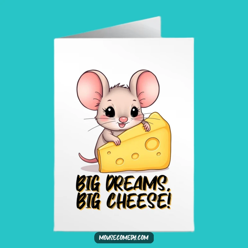 Free Printable Mouse Cheese Card: Funny Birthday Gift for Foodies