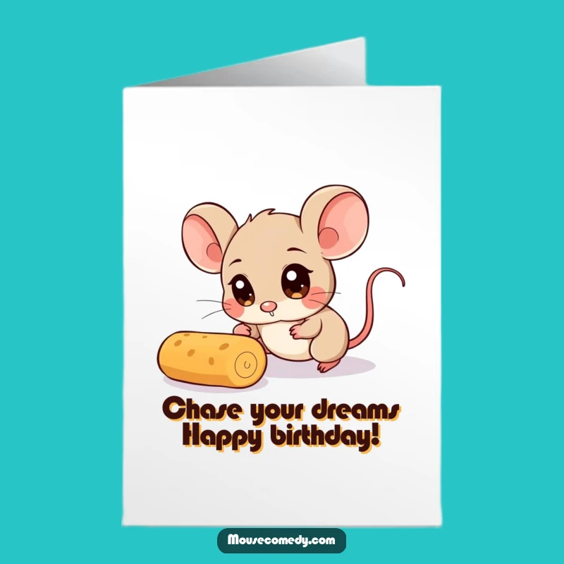 Free Printable Birthday Card: Hungry Mouse, Hilarious Chase for a Crumb Gift