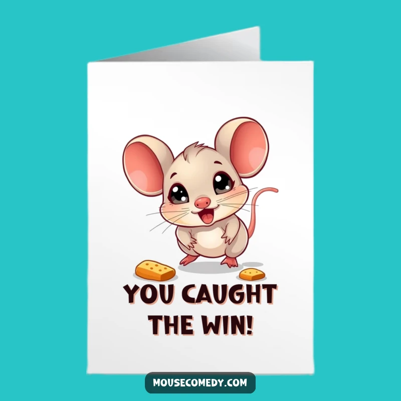 Free Printable Mouse Crumb Card: Funny Congrats Gift for Success
