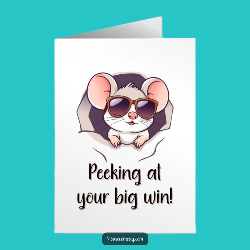 Shady Sunglasses Mouse Free Printable Congrats Card - Downloadable Coolness!