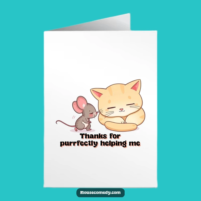 Free Printable Thank You Card: Mouse's Stealth Mission, Humorous Download