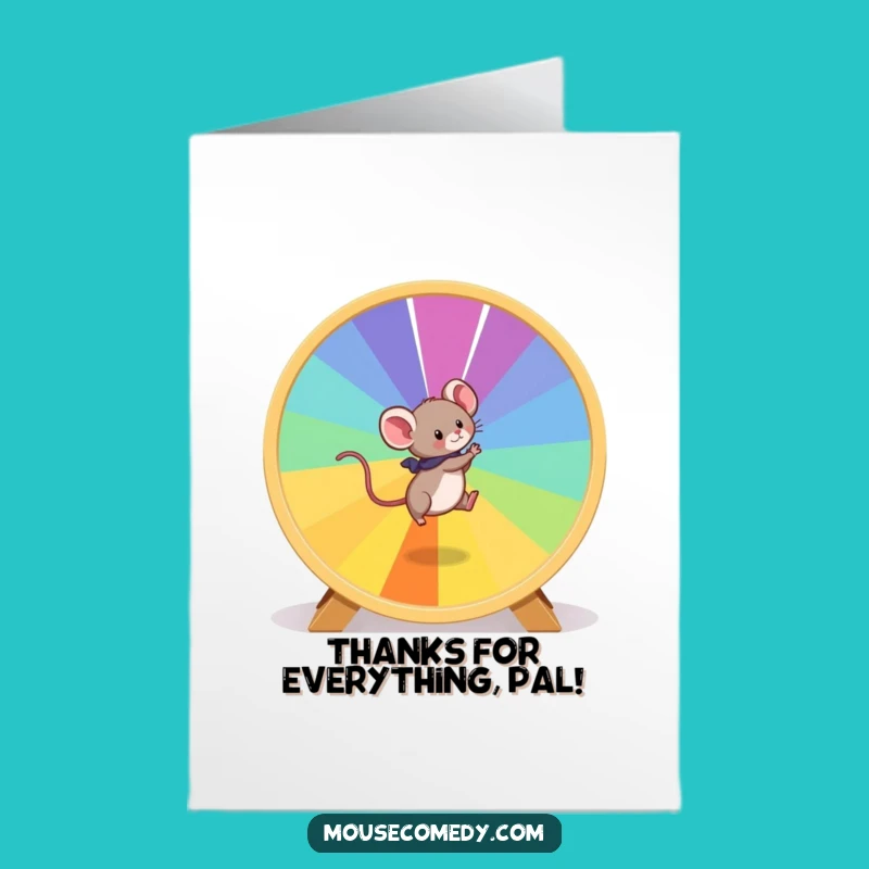 Free Printable Mouse Wheel Card: Thank You Gift for Movers