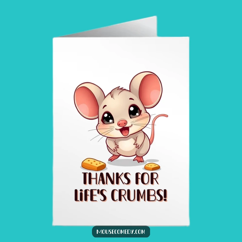Free Printable Mouse Crumb Card: Thank You Gift for Kindness