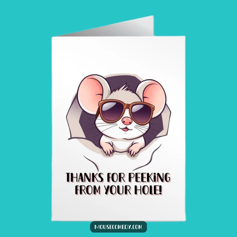 Slick Free Printable Thank You Card: Sunglasses Mouse - DIY Gift!