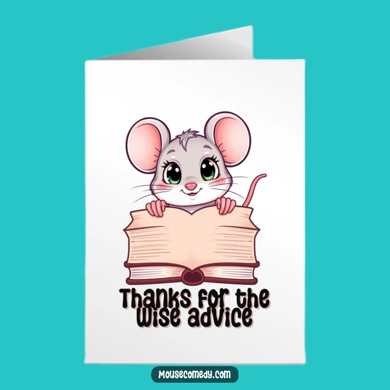 Free Printable Thank You Card: Grateful Mouse Learns with Books!