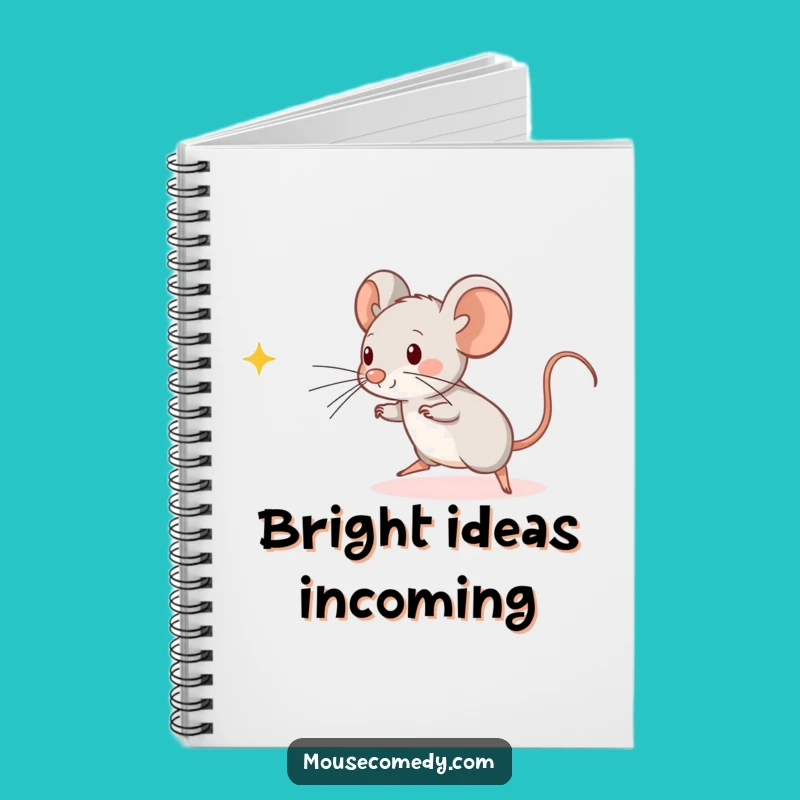 Funny Kawaii Mouse Notebook: Light Chasing Journal, Ideal Humorous Gift