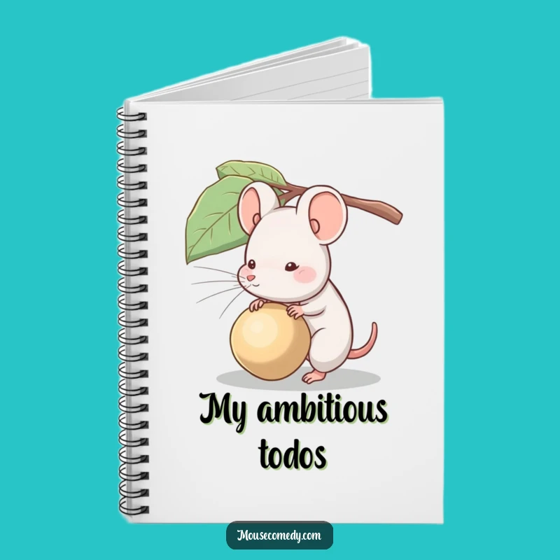 Funny Big Seed Mouse Notebook: Jot Down Goals with Ambitious Flair