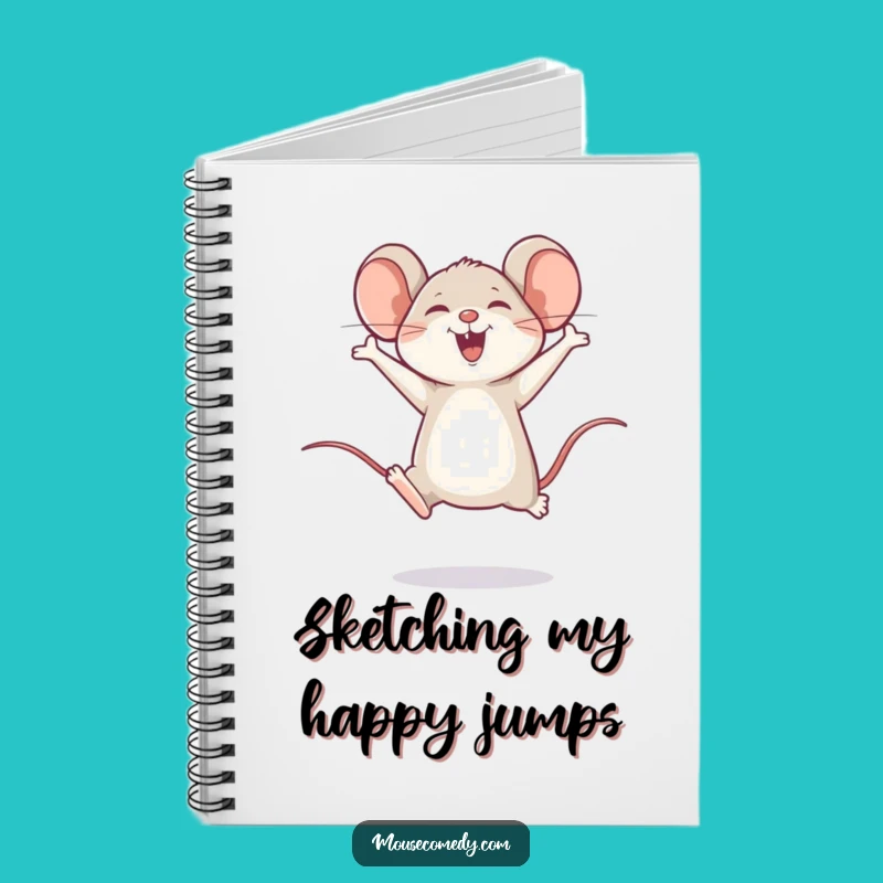 Funny Happy Mouse Leap Notebook: Jot Down Joyful Ideas