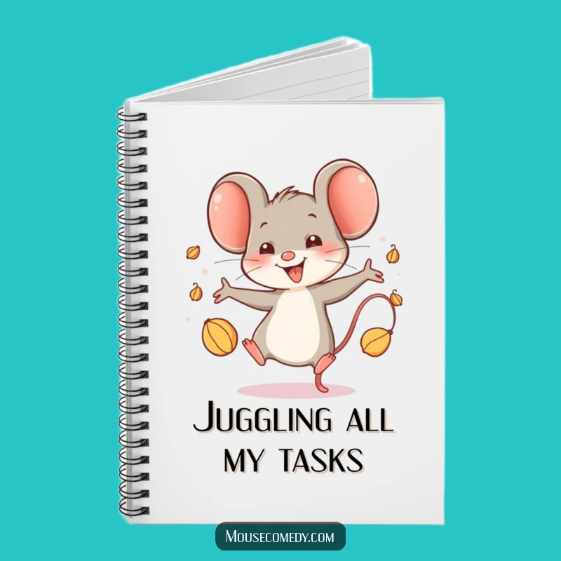 Funny Happy Mouse Notebook: Glee-Filled Seed Juggling for Notes, Perfect Funny Gift