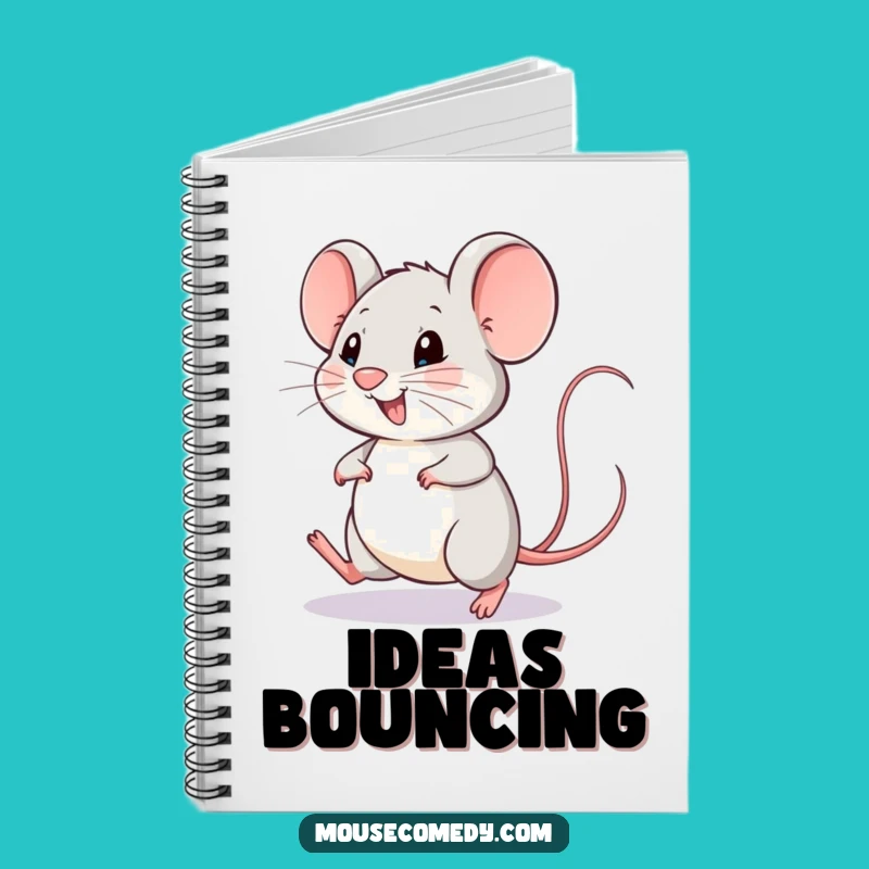 Funny Happy Mouse Notebook - Hopping Ideas, Wagging Tail Journal