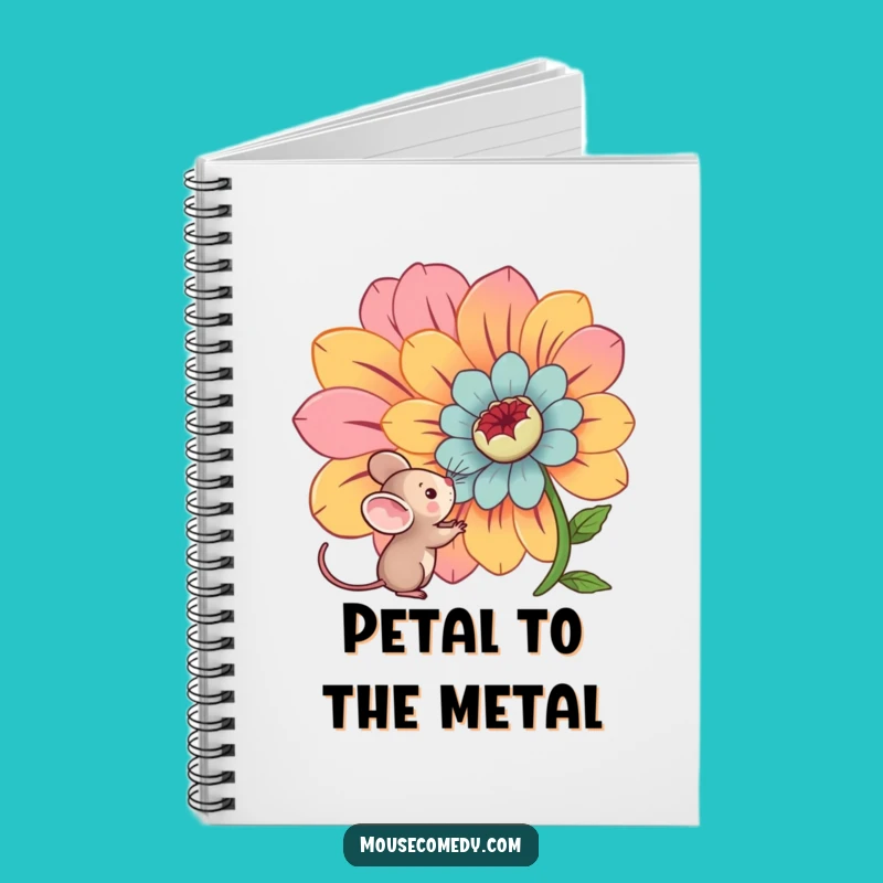 Funny Kawaii Mouse Notebook: Jot Down Ideas with Floral Curiosity