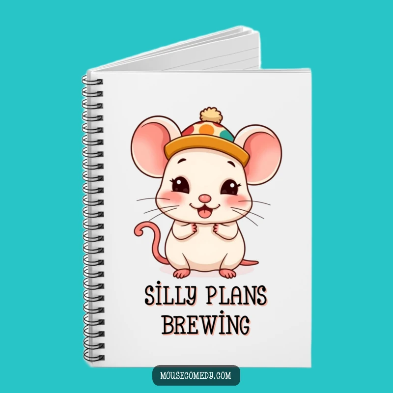 Funny Kawaii Mouse Notebook: Silly Hat Journal, Ideal Humorous Gift