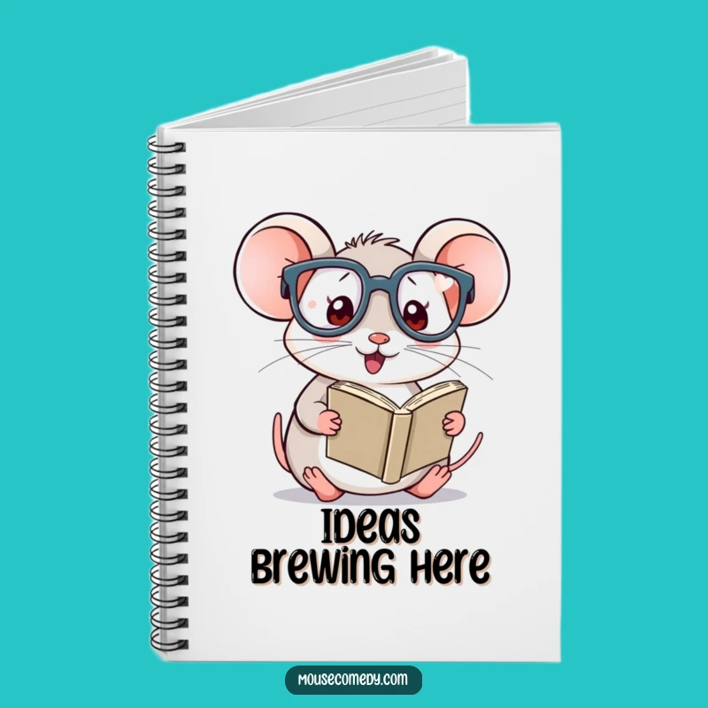 Funny Kawaii Mouse Reading Notebook - Adorable Journal for Ideas and Stories