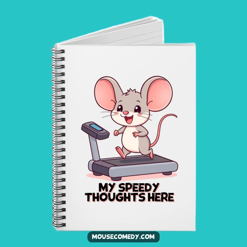 Funny Kawaii Mouse Treadmill Notebook: Track Your Goals with Energy