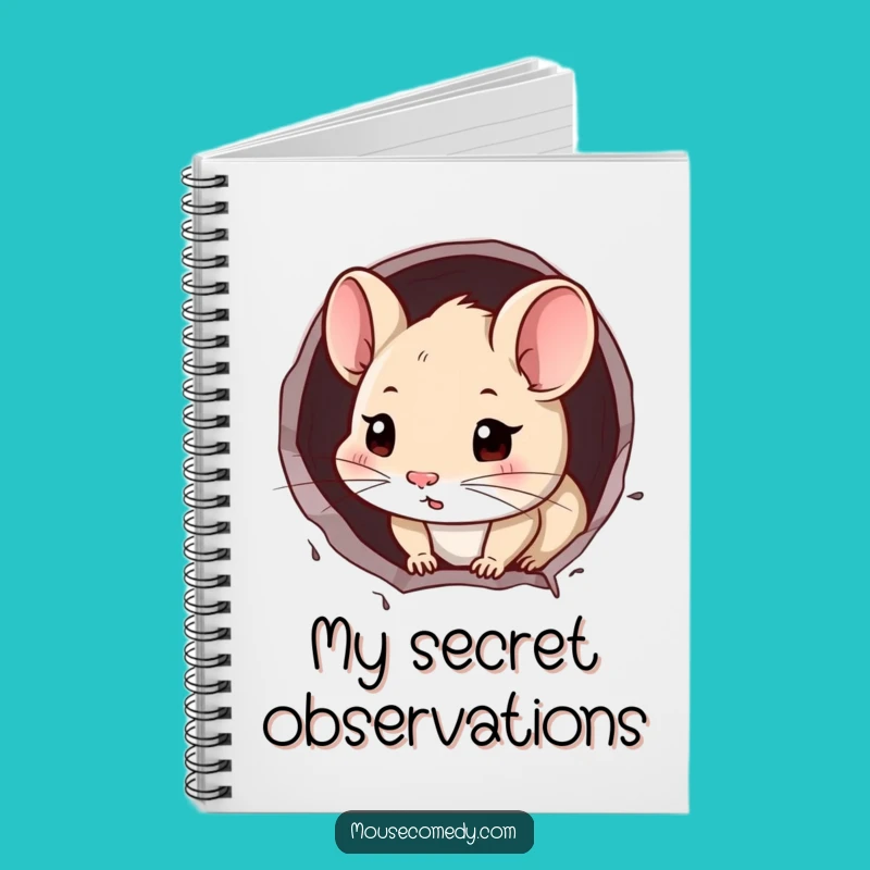 Funny Mouse Notebook: Curious Peeker Journal Gift