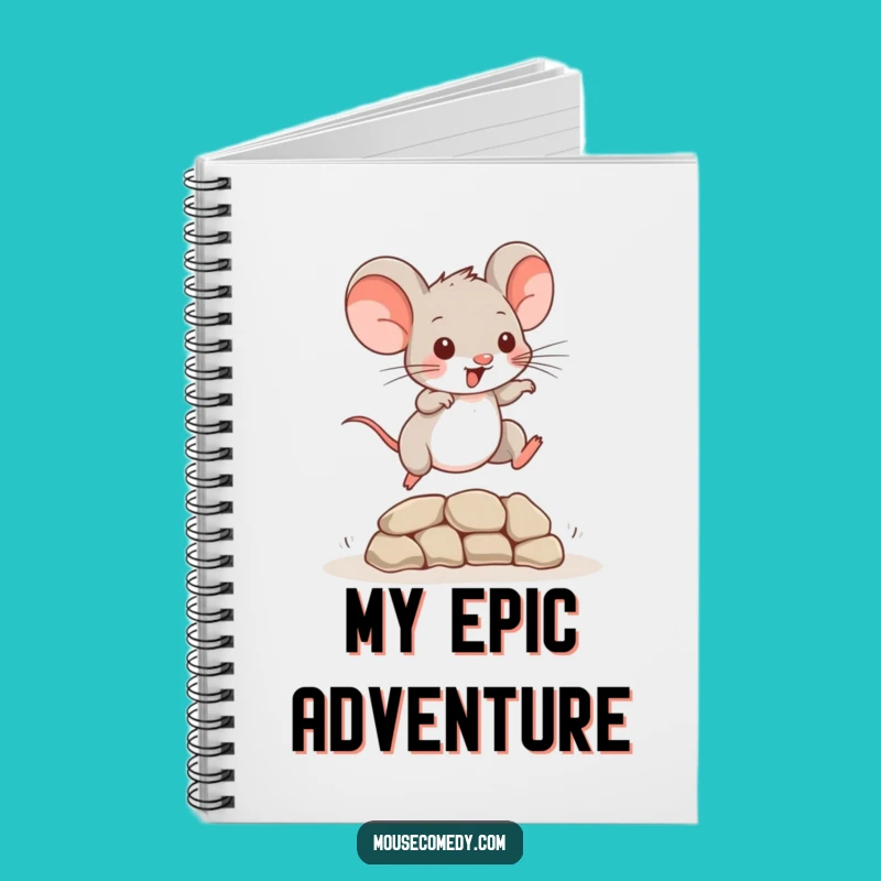 Funny Mouse Notebook: Playful Leaper Journal Gift
