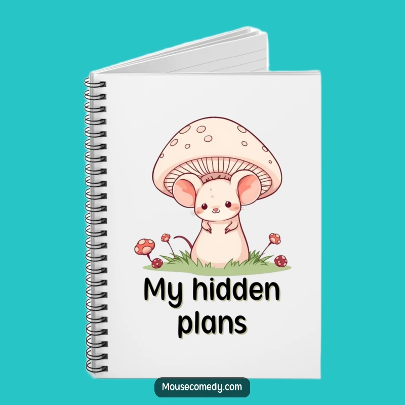 Funny Shy Mouse Notebook: Jot Down Thoughts with Woodland Charm
