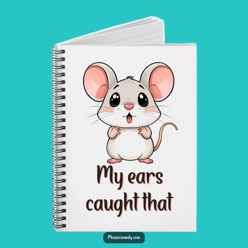 Funny Surprised Mouse Notebook, Jot Down Ideas with Hilarious Startled Flair