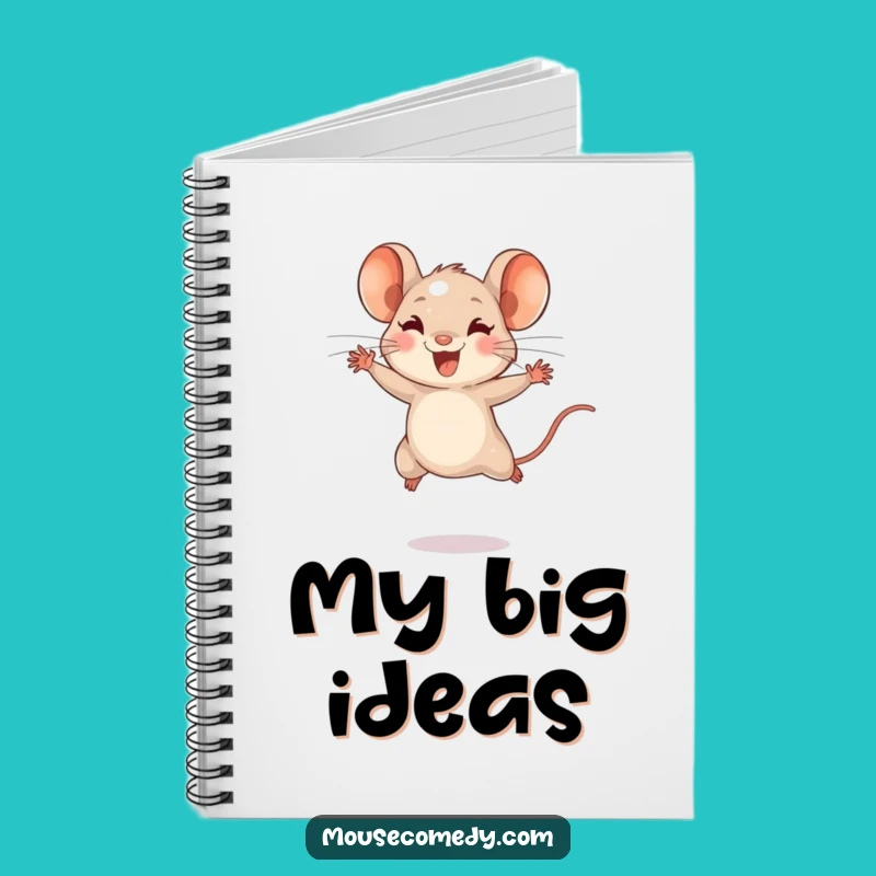 Funny Tiny Mouse Leaping Notebook - Jot Down Ideas with Joyful Bounds