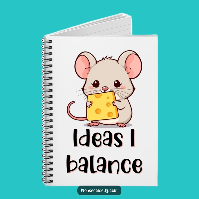 Funny Kawaii Mouse Cheese Balance Notebook: Jot Down Your Precise Ideas Funny Gift!