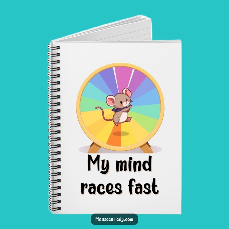 Funny Mouse Hamster Wheel Notebook: Capture Your Energetic Ideas, Funny Gift