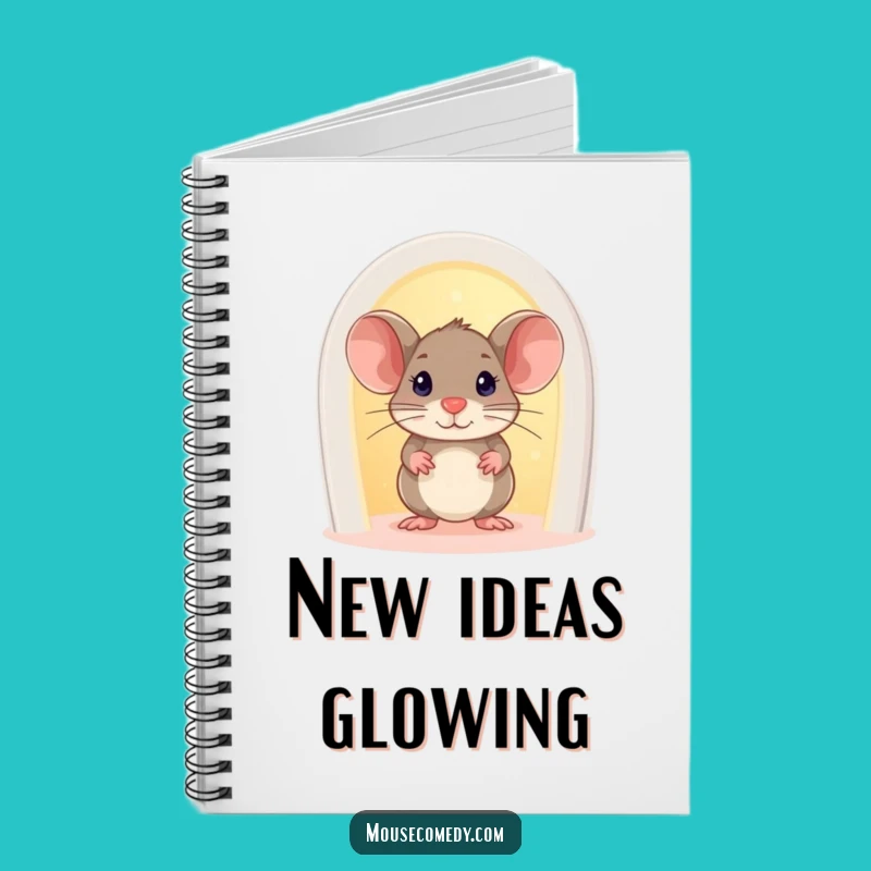 Funny Mouse Glowing Doorway Notebook: Jot Down Your Curious Thoughts, Funny Gift