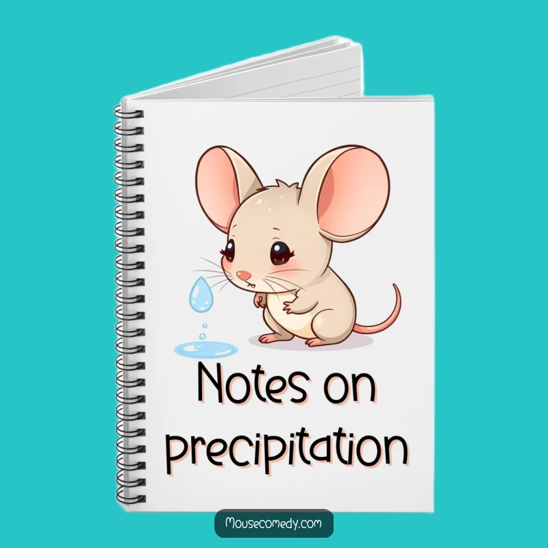 Funny Curious Thoughts Notebook - Mouse Large Ears Journal Gift