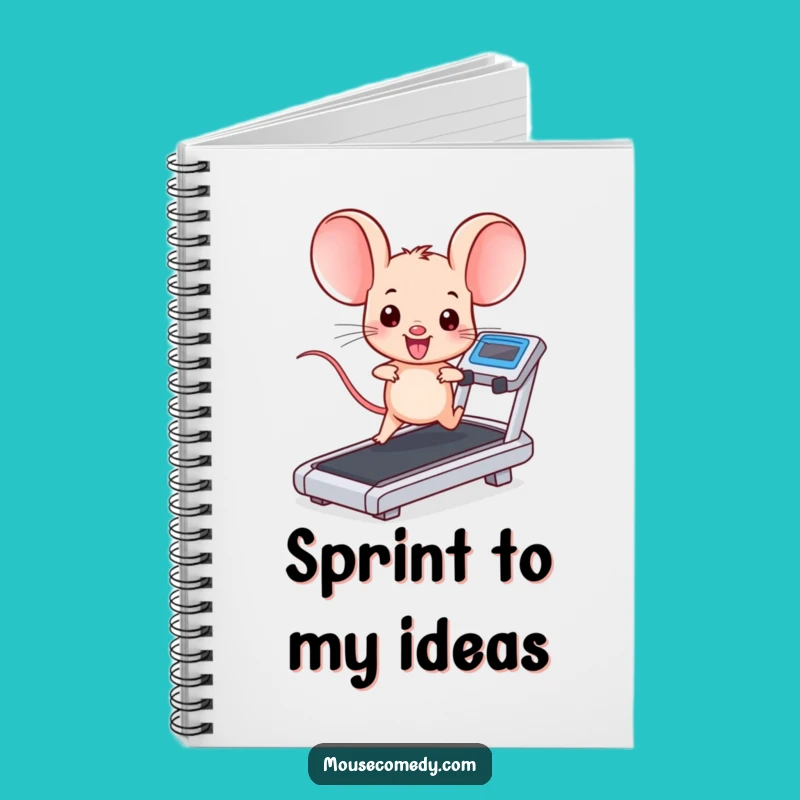 Funny Kawaii Mouse Treadmill Notebook: Log Your Progress & Laughs Funny Gift!