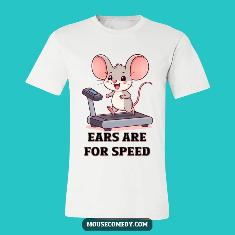 Funny Kawaii Mouse Treadmill T-Shirt: Run Towards Fun & Fitness