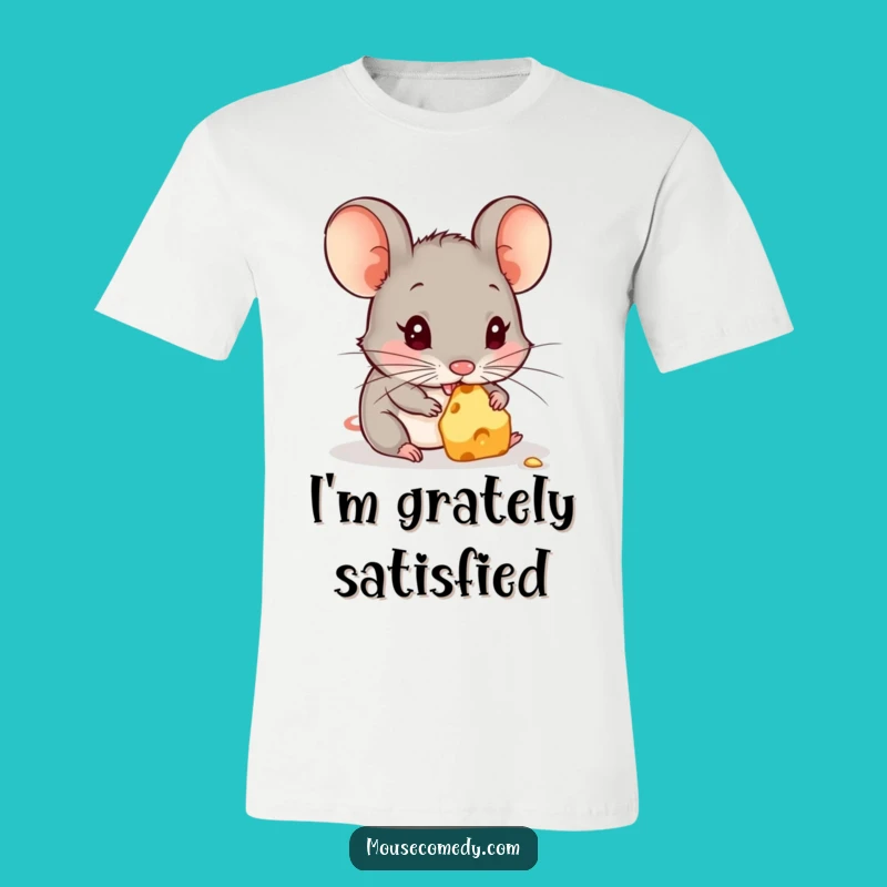 Funny Cheese Nibbler Tee - Cute Mouse Graphic T-Shirt, Perfect Gift