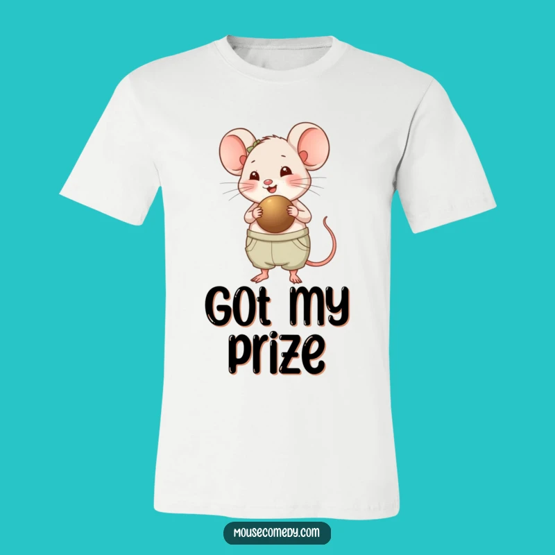 Funny Chubby Mouse T-Shirt Joyful Panting Seed Carrier, Hilarious Gift