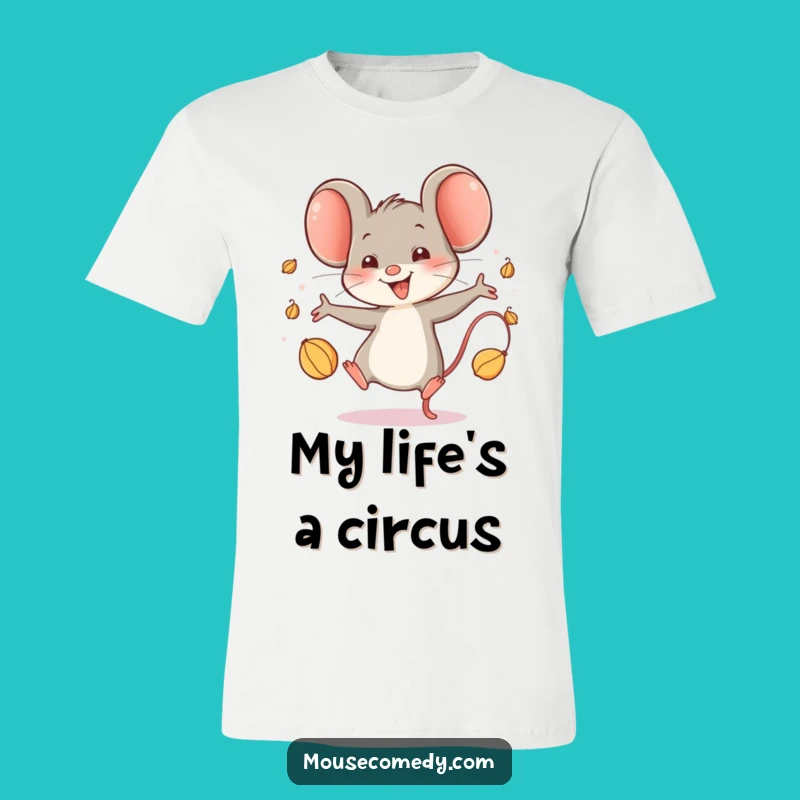 Funny Happy Mouse T-Shirt: Hilarious Glee in Every Seed Juggle, Perfect Cute Gift