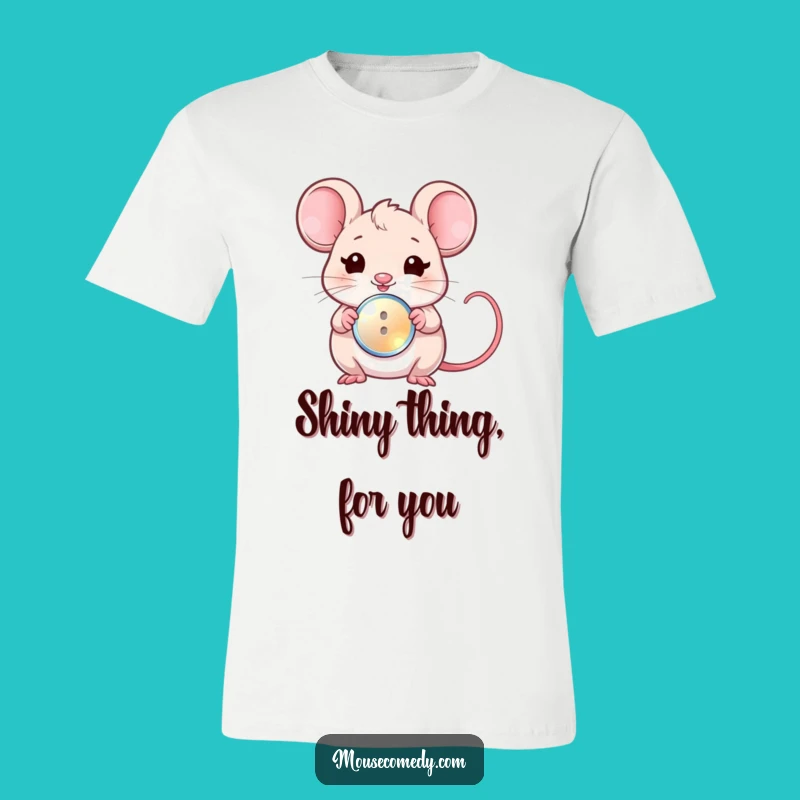 Funny Kawaii Mouse Button T-Shirt: Wear a Wink of Charm
