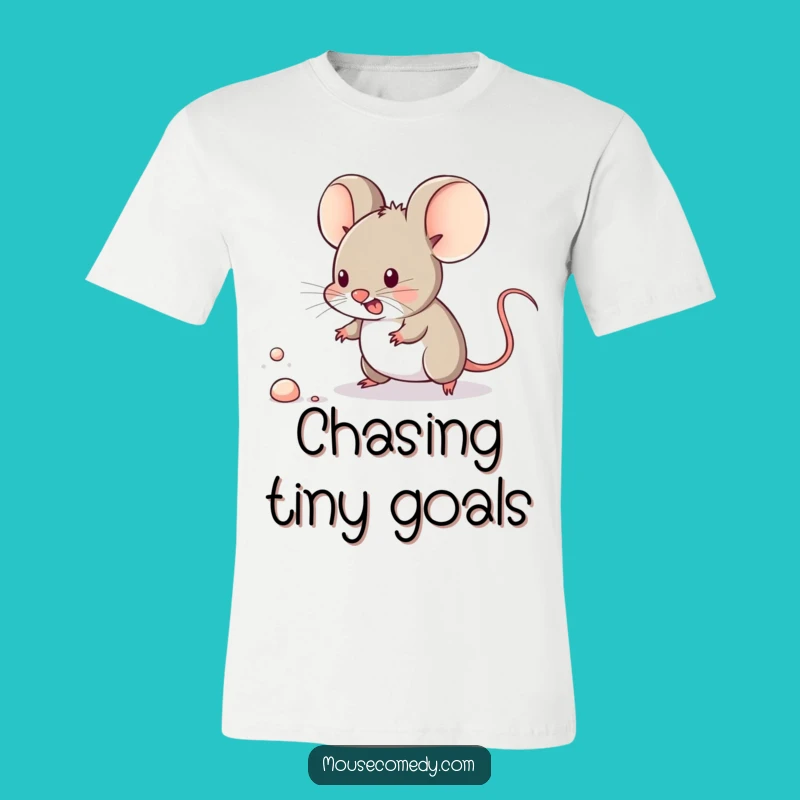 Funny Kawaii Mouse T-Shirt - Dust Pursuit Champion, Cute & Comical Tee