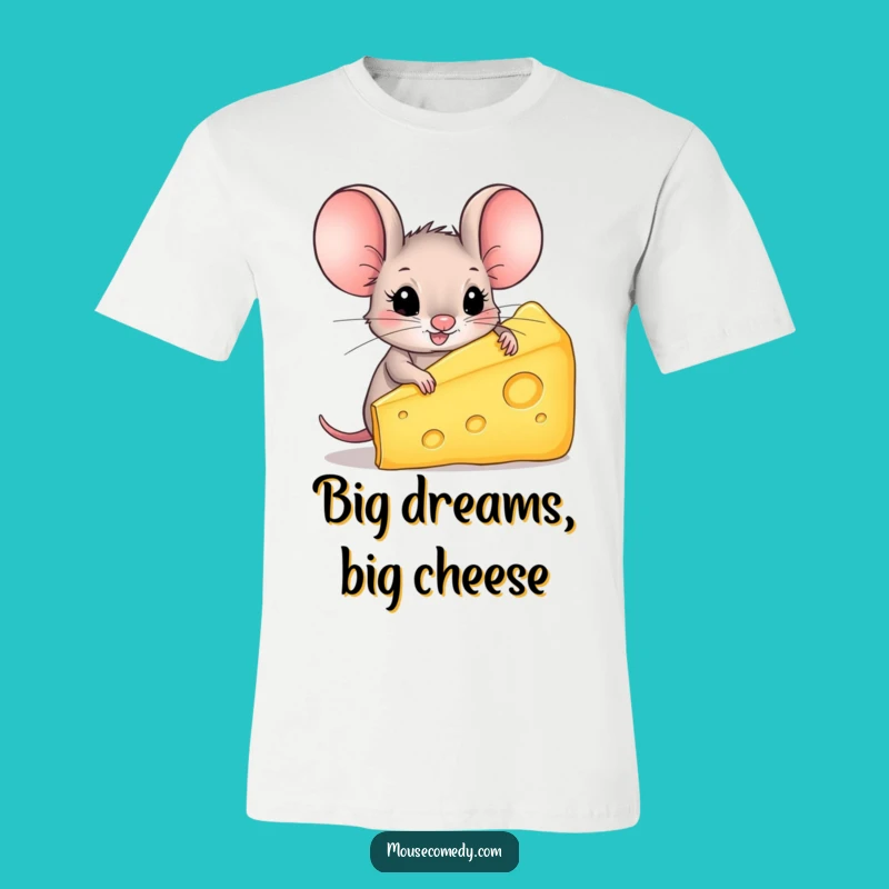 Funny Mouse Cheese T-Shirt: Giant Ears Tee, Perfect Funny Gift for Foodies