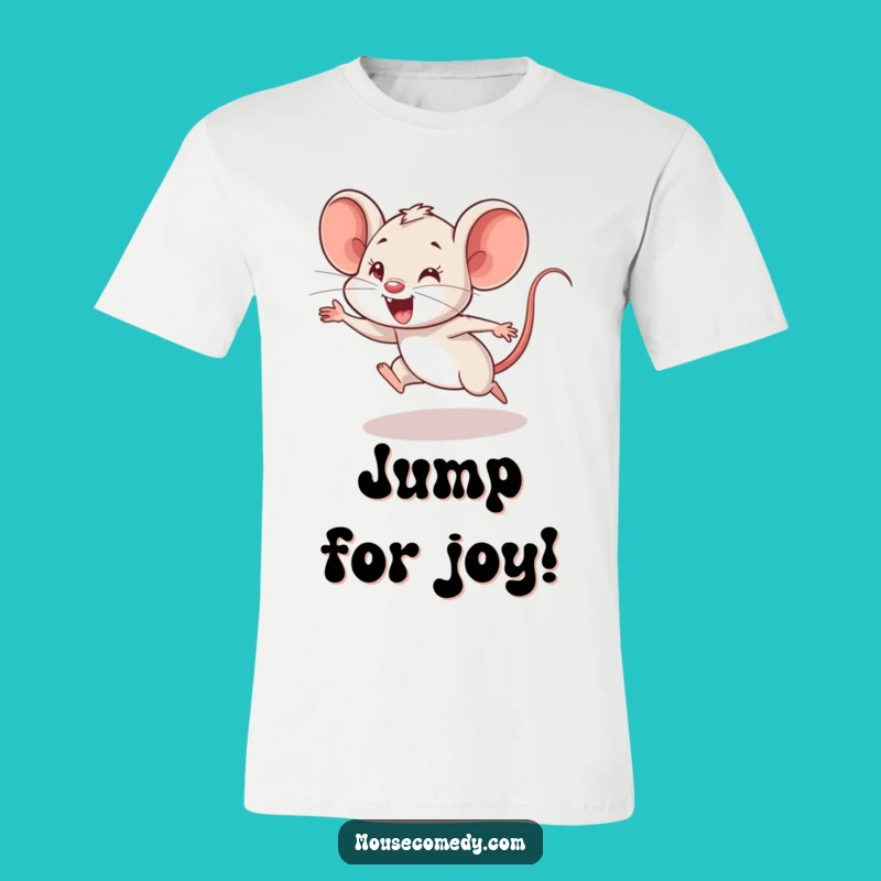 Funny Mouse Cub T-Shirt: Clumsy Leap Humor, Energetic Fun, Perfect Funny Gift